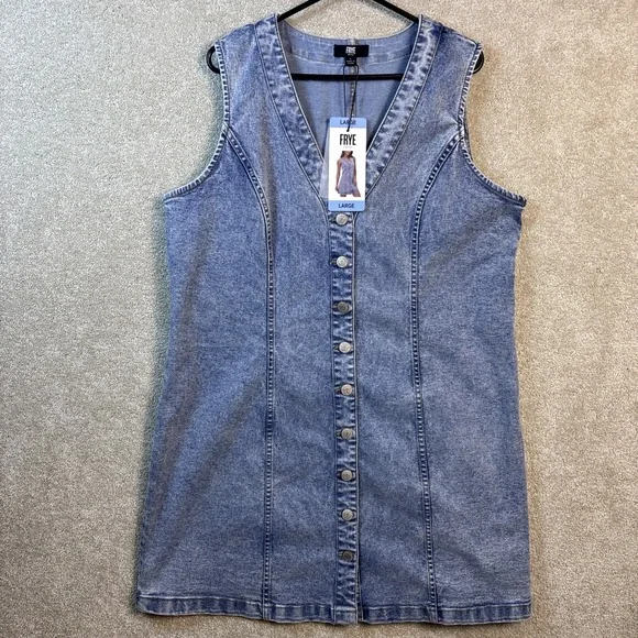 frye women's denim mini dress Frye Women's Denim Mini Dress